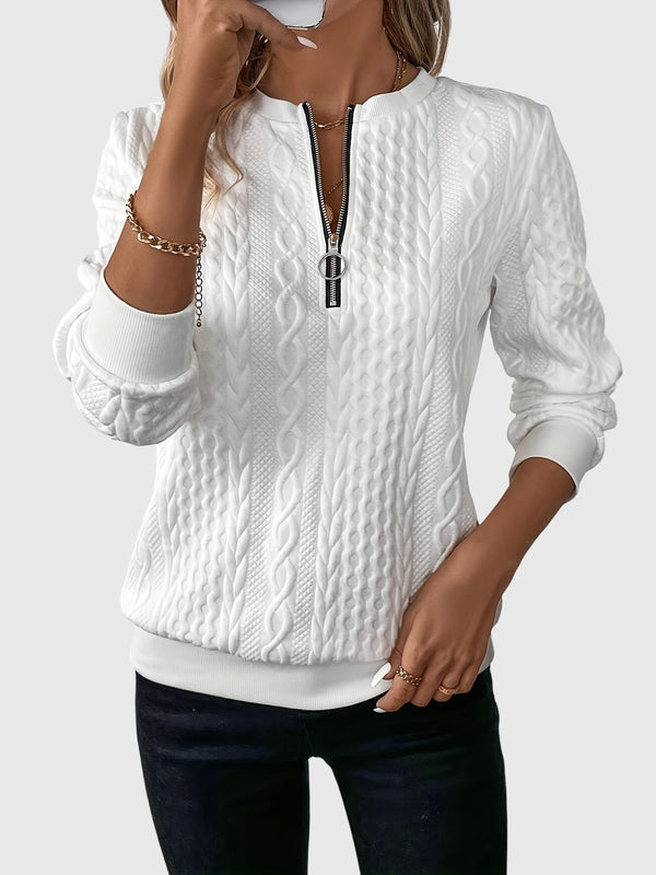 Faye | Women's Zip up Sweater Knitted Soft Knit