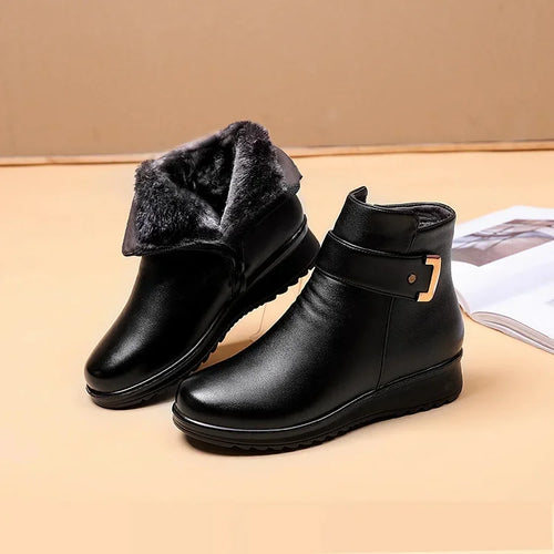 Ivy | Women's Leather Boots Ankle Flat