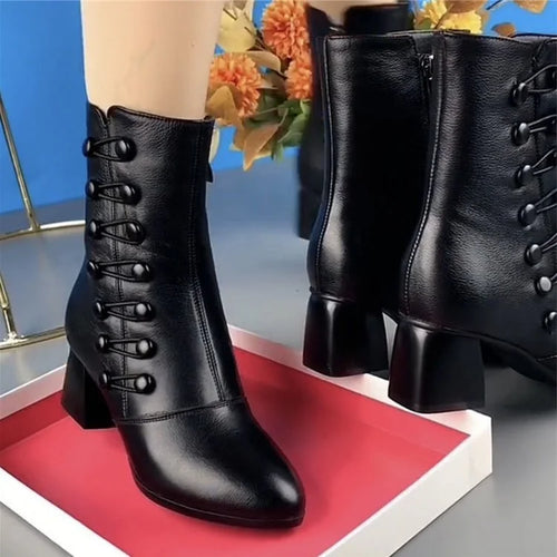 Larissa | Women's Heeled Ankle Boots Leather