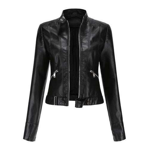 Agatha | Women's Longline Leather Jacket Faux