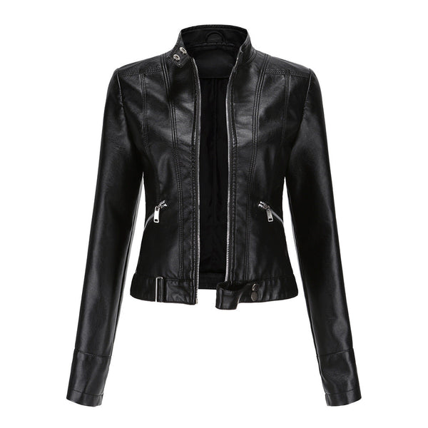 Agatha | Women's Longline Leather Jacket Faux