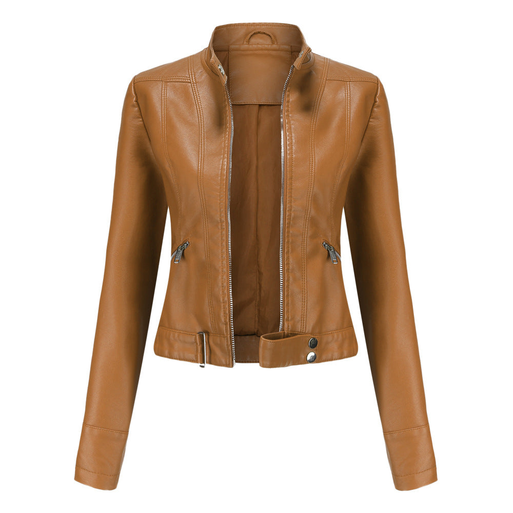 Agatha | Women's Longline Leather Jacket Faux