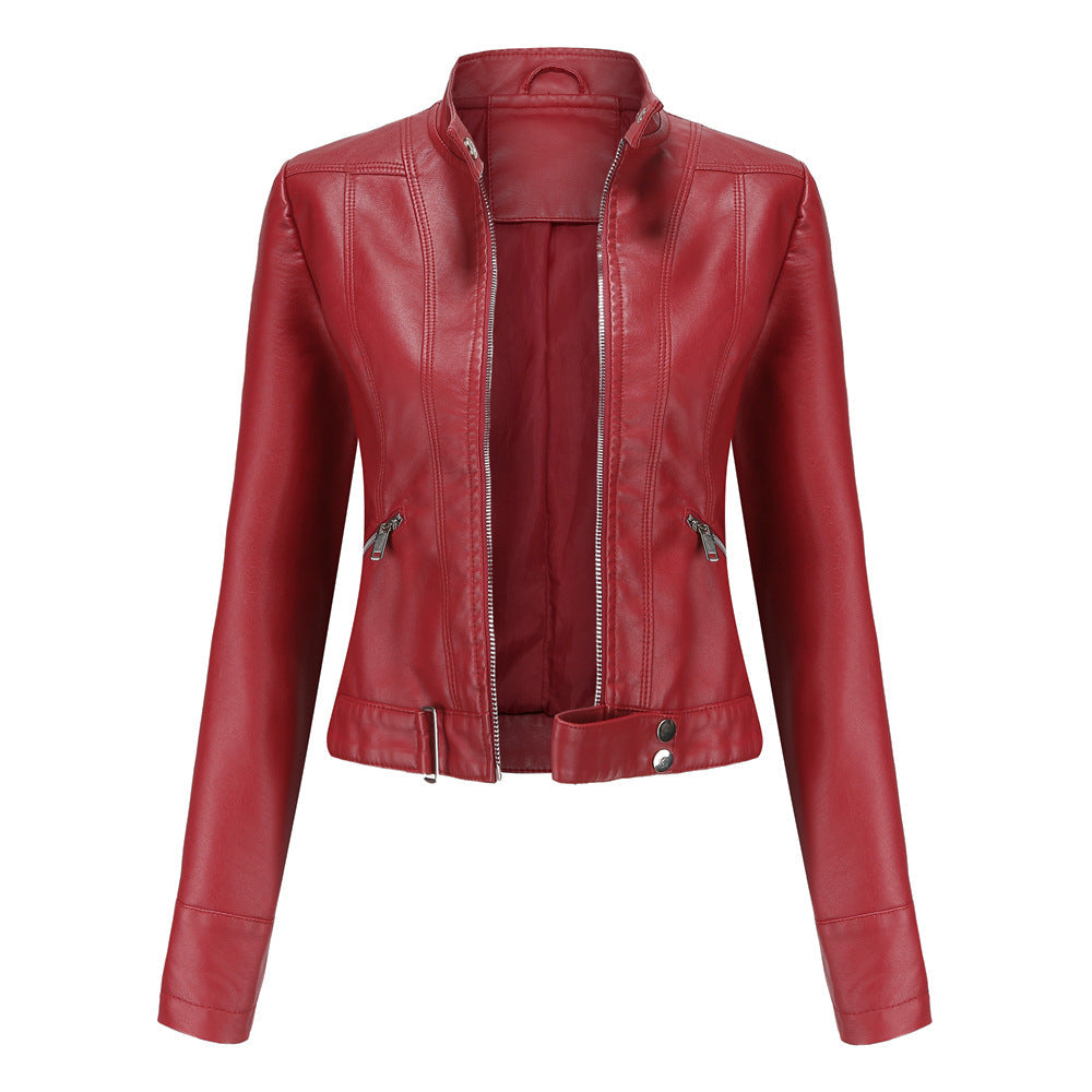 Agatha | Women's Longline Leather Jacket Faux