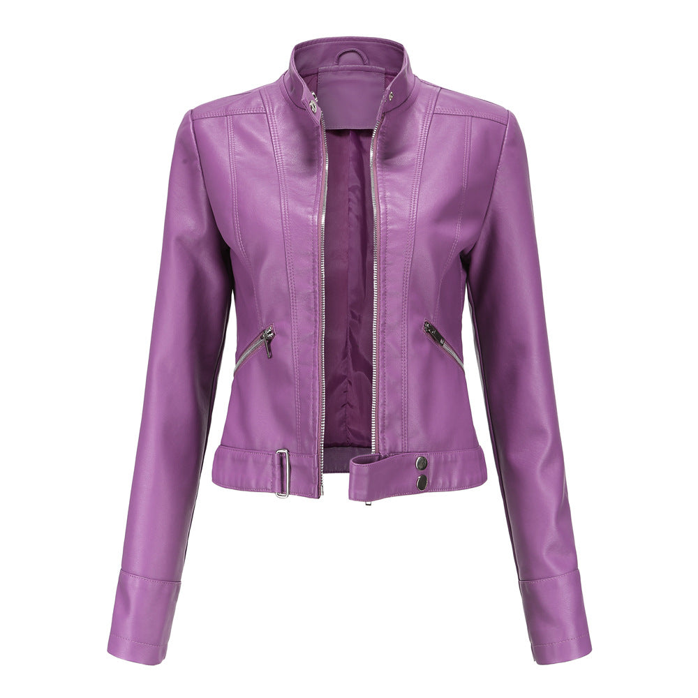 Agatha | Women's Longline Leather Jacket Faux