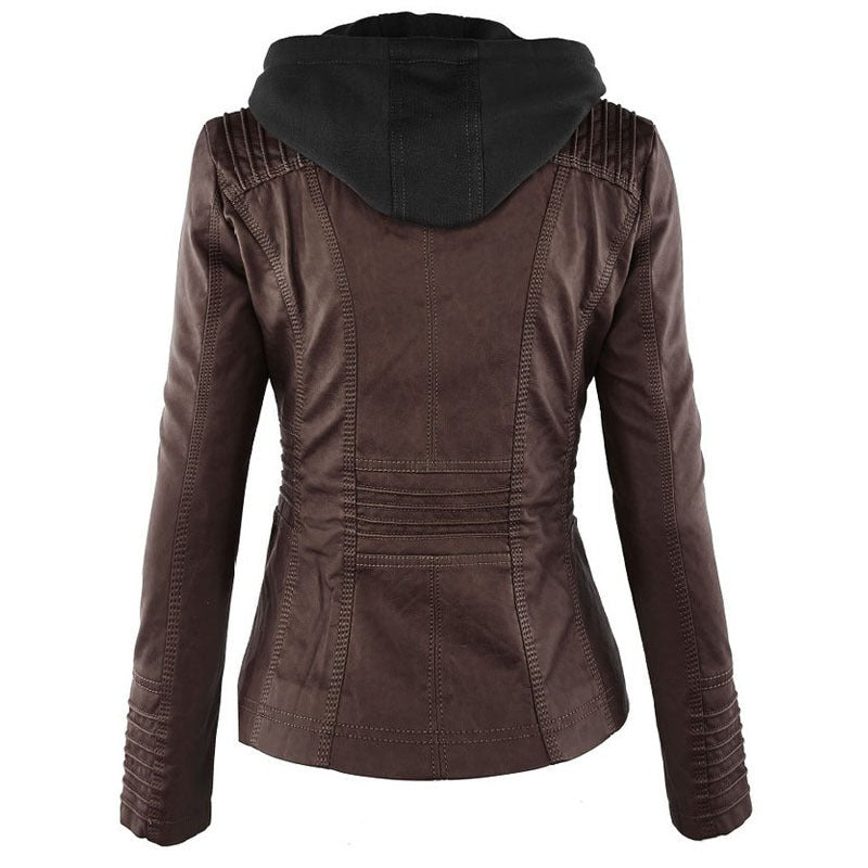 Alana | Women's Leather Jacket Faux Biker