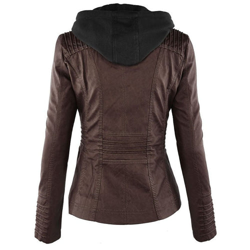 Alana | Women's Leather Jacket Faux Biker
