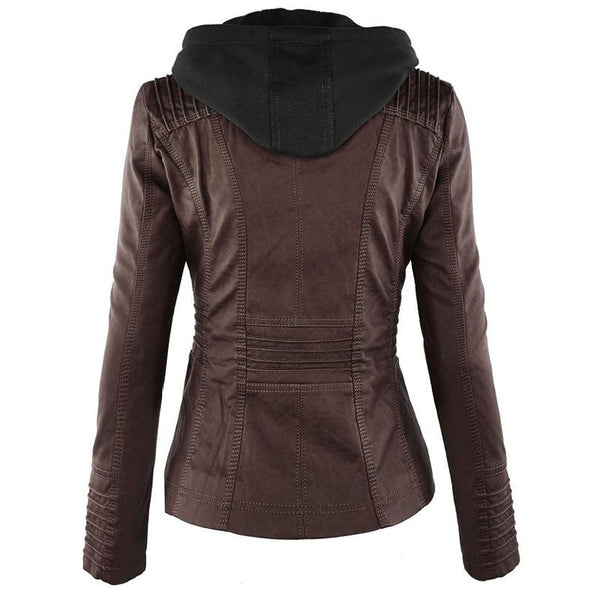 Alana | Women's Leather Jacket Faux Biker