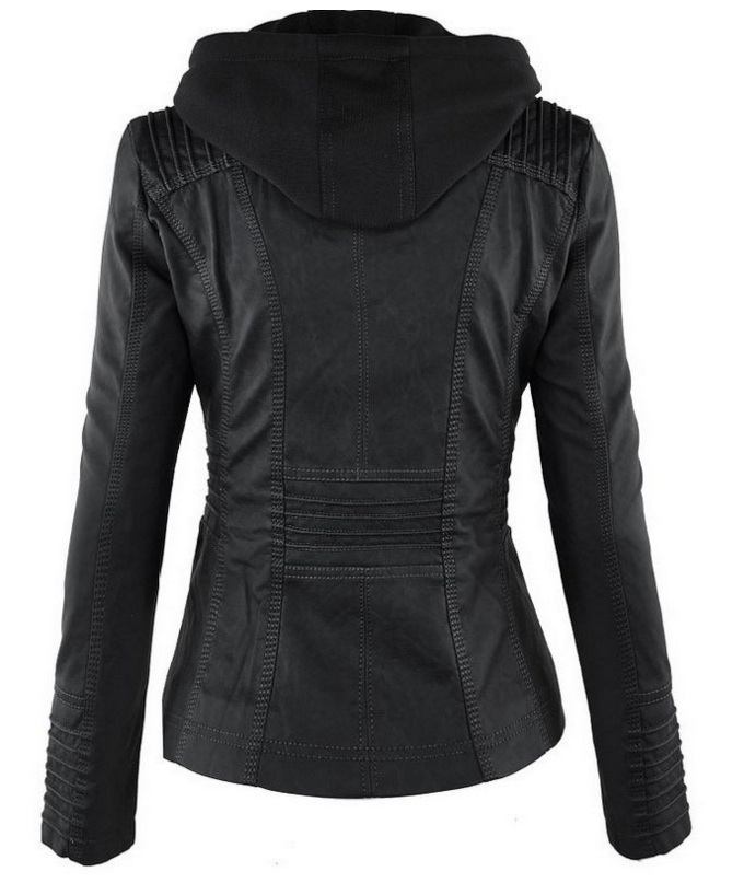 Alana | Women's Leather Jacket Faux Biker