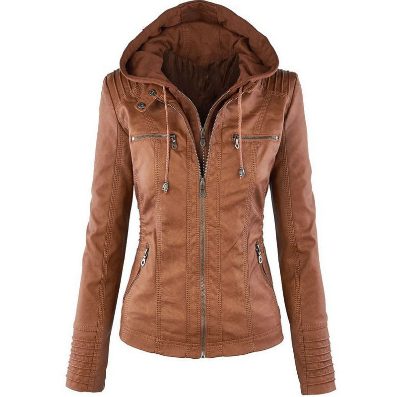 Alana | Women's Leather Jacket Faux Biker