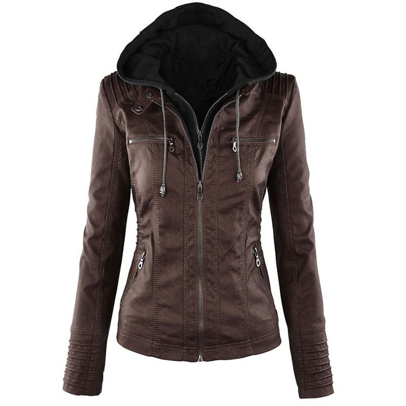 Alana | Women's Leather Jacket Faux Biker