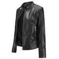 Alba | Women's Fitted Leather Jacket Faux Cropped