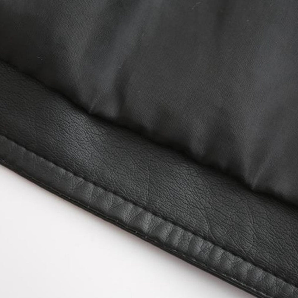 Alba | Women's Fitted Leather Jacket Faux Cropped