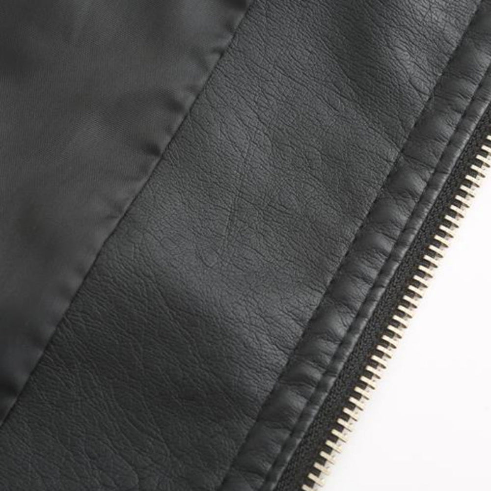 Alba | Women's Fitted Leather Jacket Faux Cropped