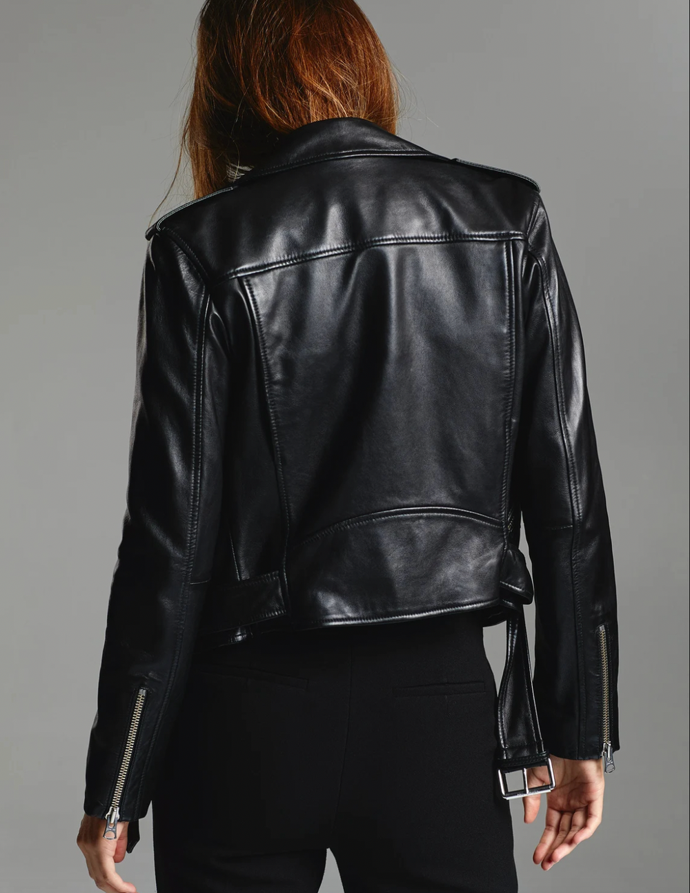Alberta | Women's Slim Leather Jacket Faux Fitted