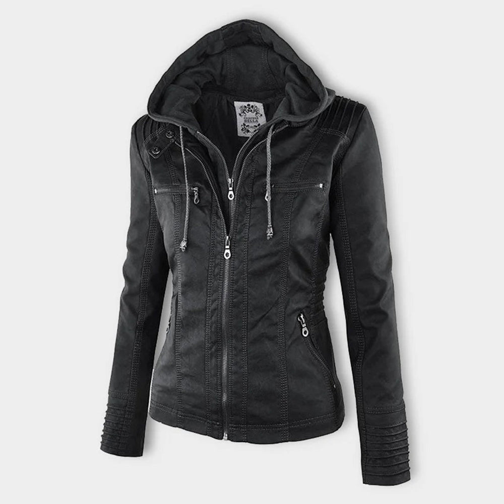 Alexa | Women's Oversized Leather Jacket Faux