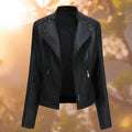 Alina | Women's Belted Leather Jacket Faux