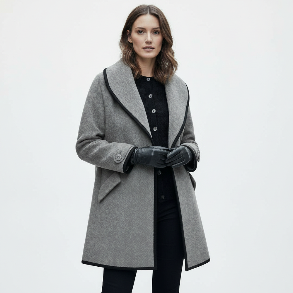 Alma | Women's Longline Trench Coat Warm Winter