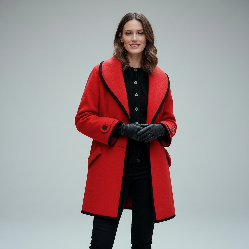 Alma | Women's Longline Trench Coat Warm Winter