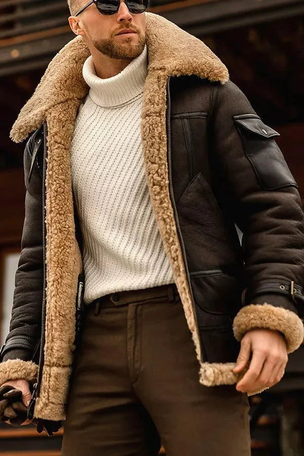 Ambrose | Men's Pilot Leather Jacket Bomber