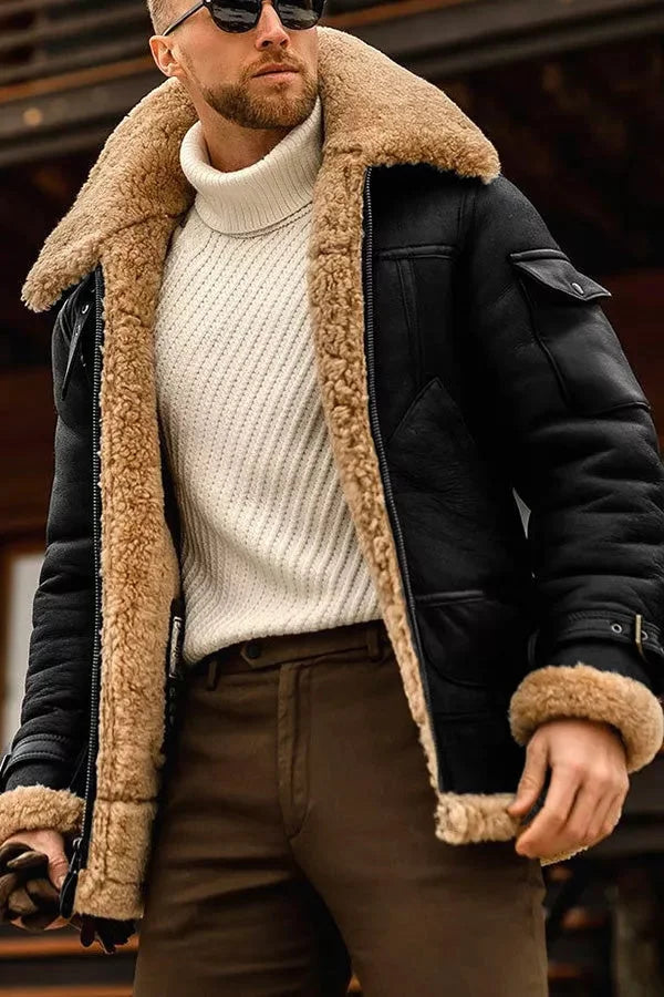 Ambrose | Men's Pilot Leather Jacket Bomber