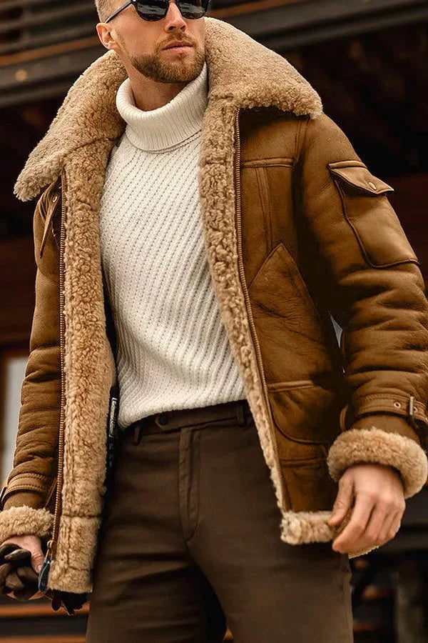 Ambrose | Men's Pilot Leather Jacket Bomber