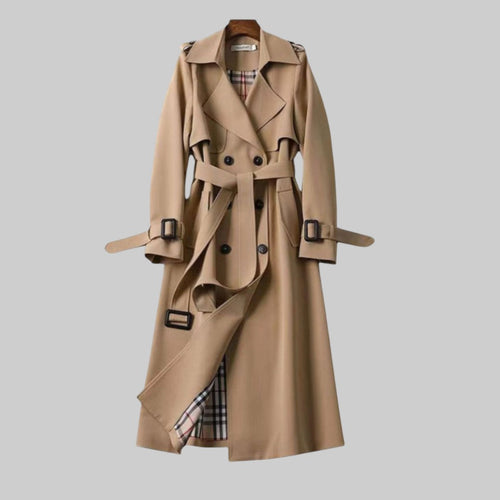 Anais | Women's Double Breasted Trench Coat Long