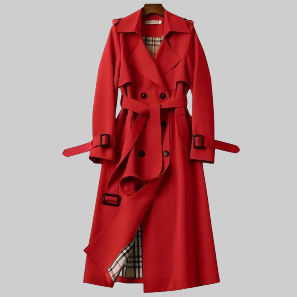 Anais | Women's Double Breasted Trench Coat Long