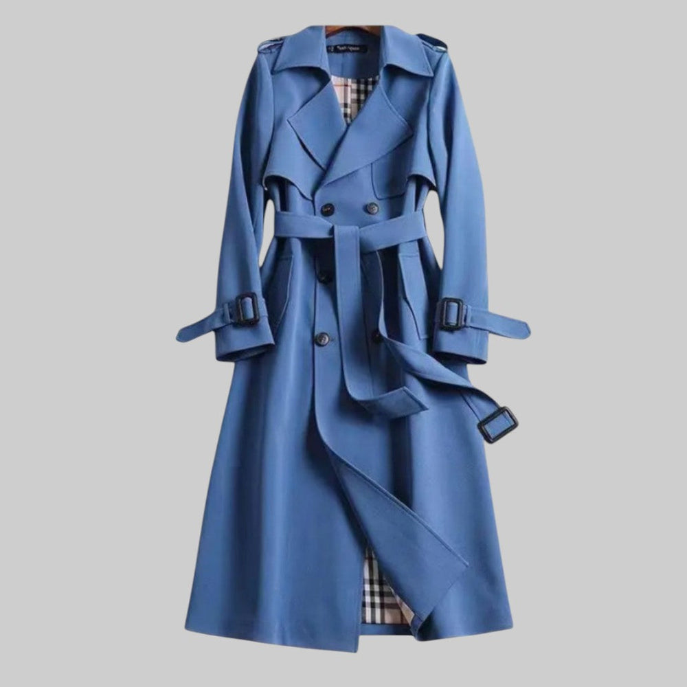 Anais | Women's Double Breasted Trench Coat Long