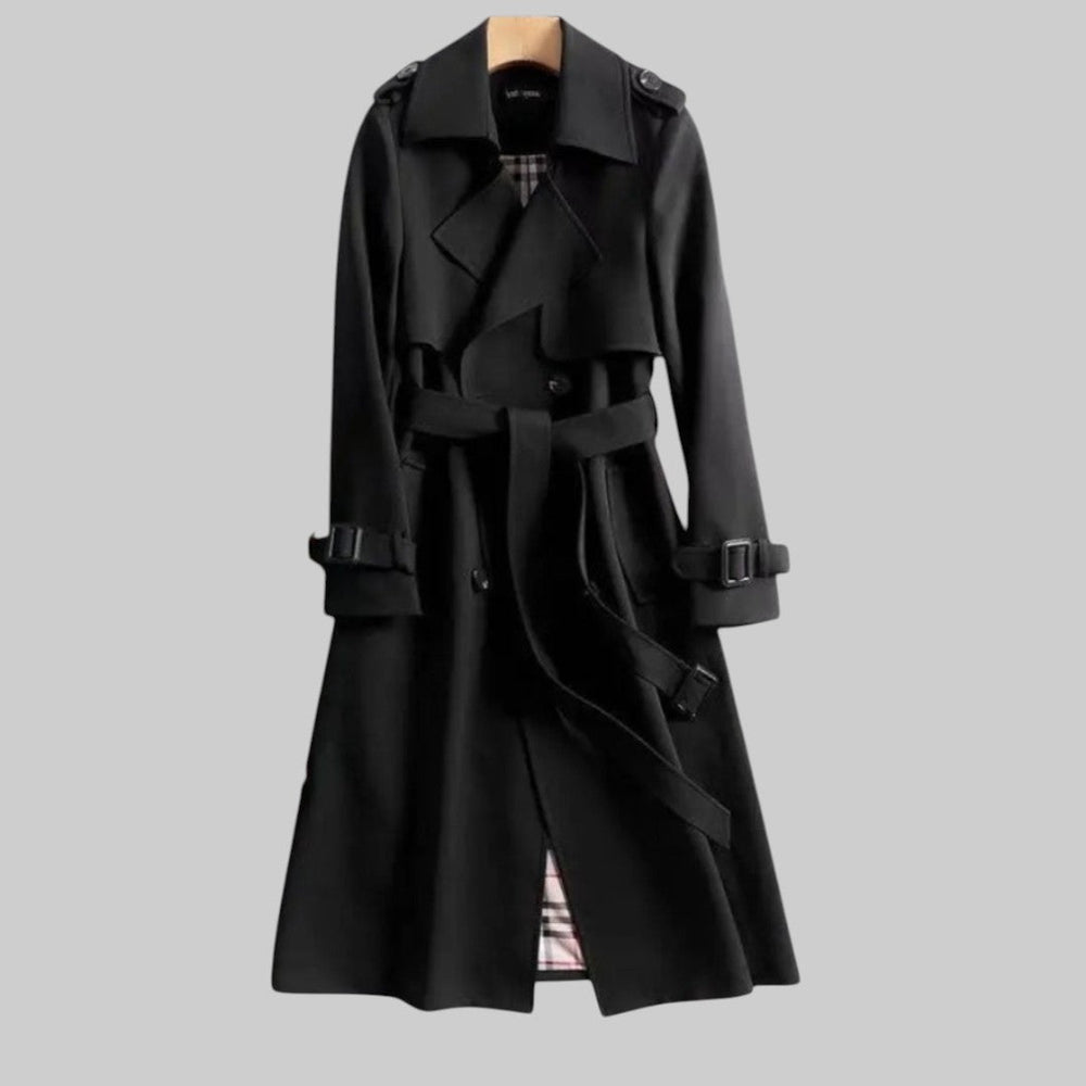 Anais | Women's Double Breasted Trench Coat Long