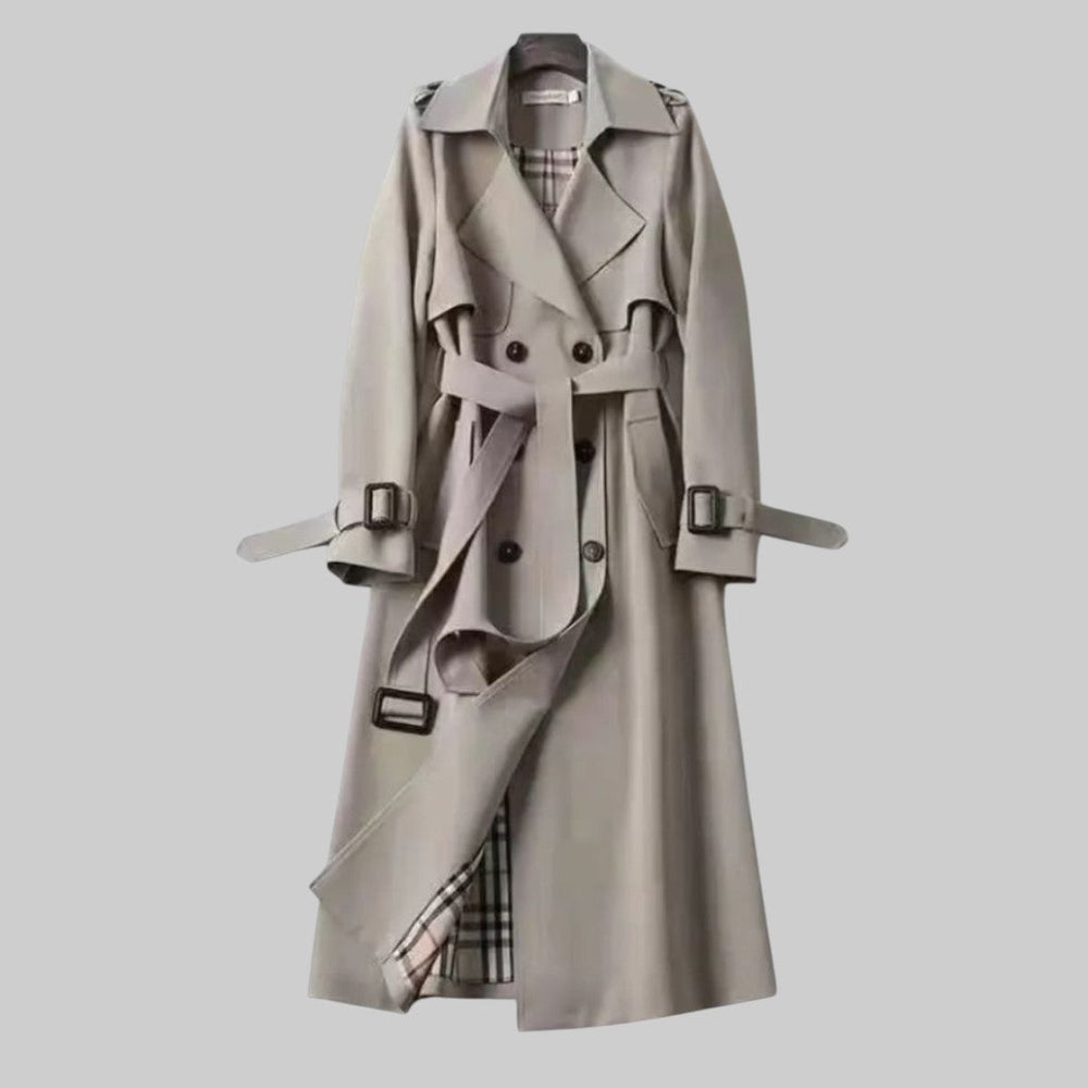 Anais | Women's Double Breasted Trench Coat Long
