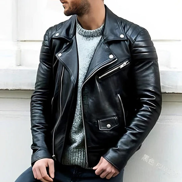Angus | Men's Biker Leather Jacket Motorcycle