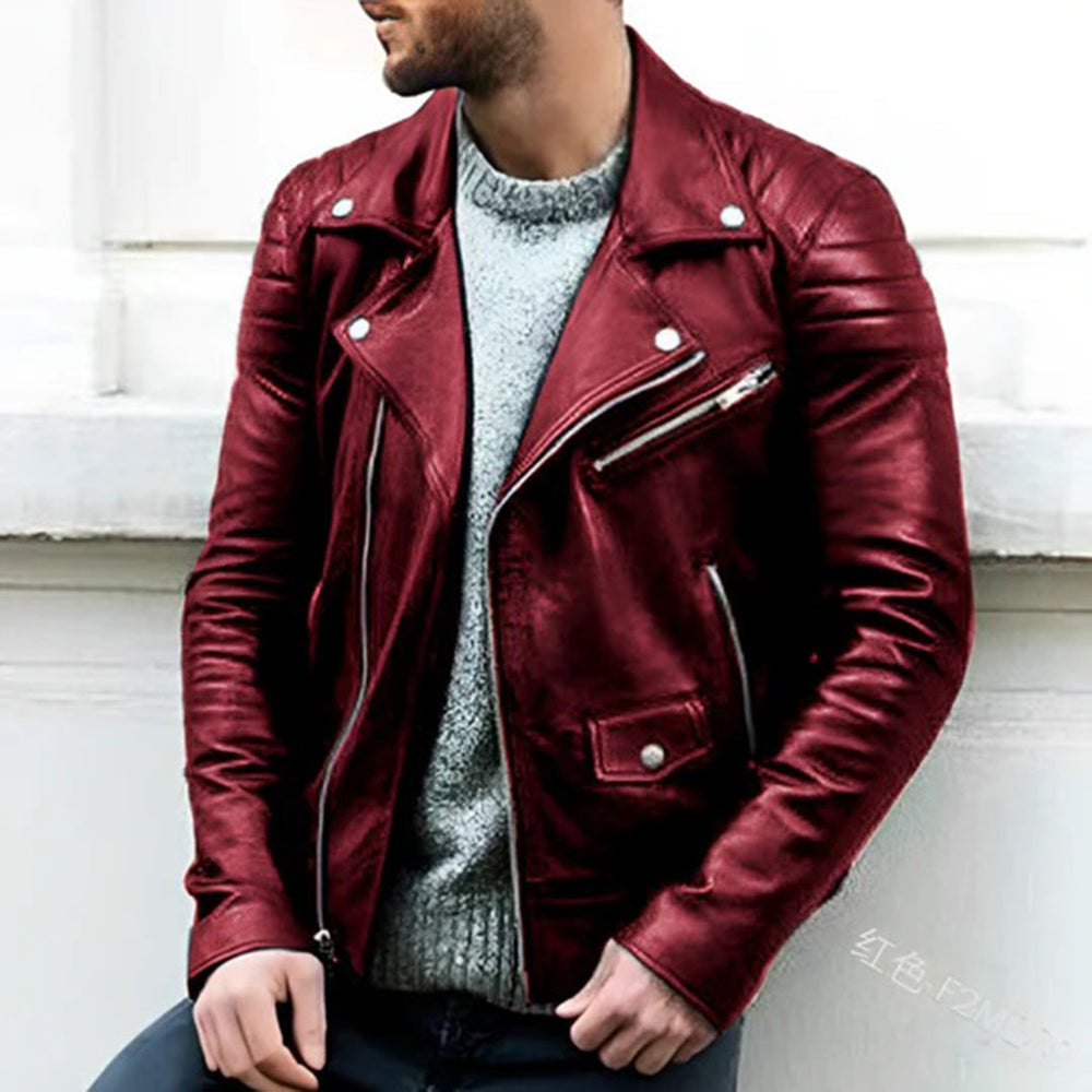 Angus | Men's Biker Leather Jacket Motorcycle