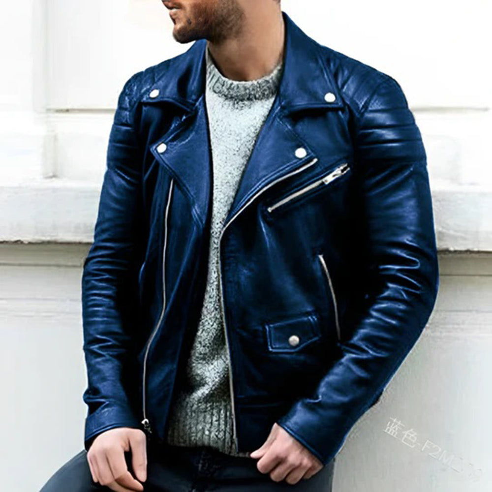 Angus | Men's Biker Leather Jacket Motorcycle