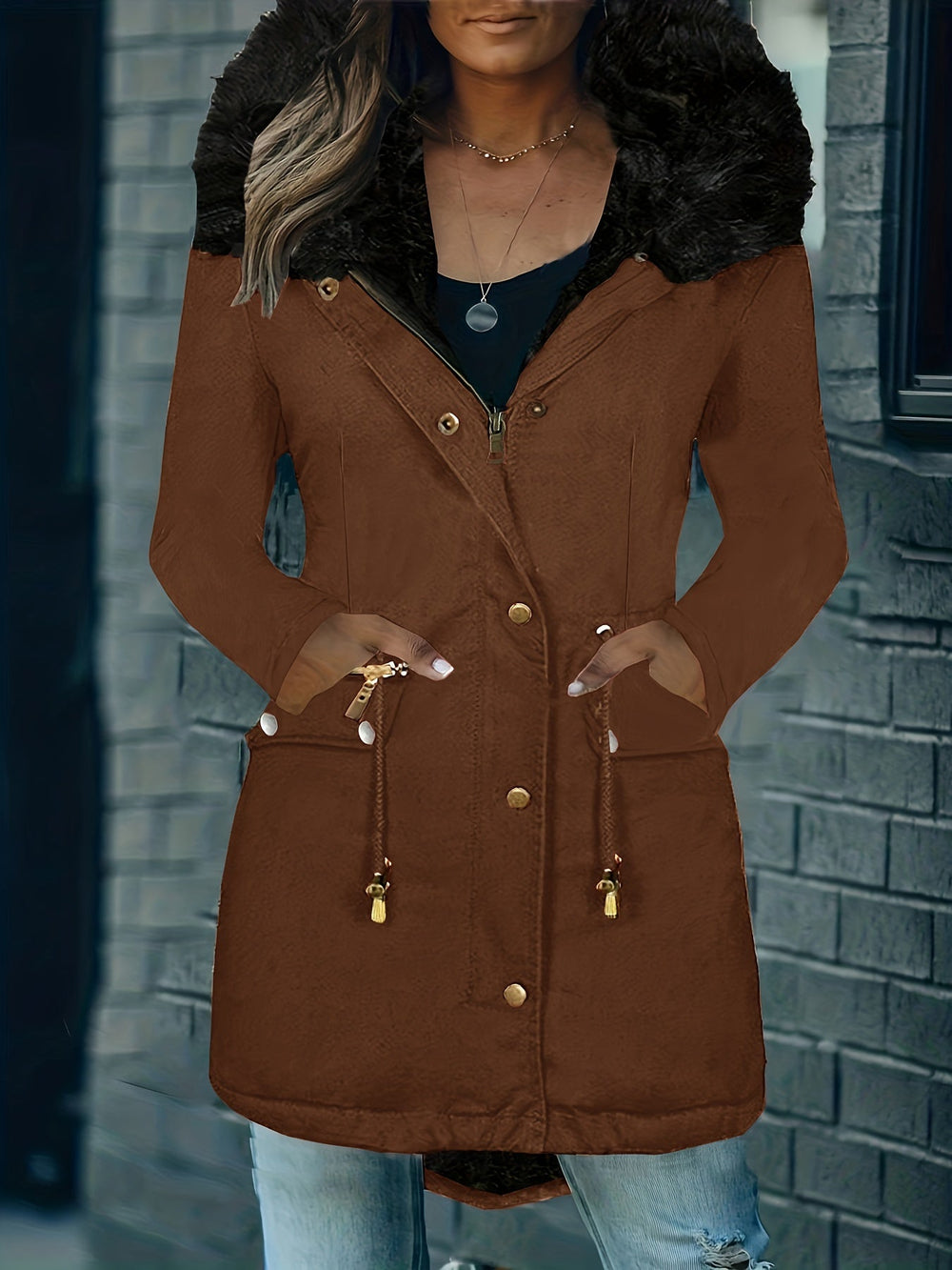 Annabel | Women's Fuzzy Winter Jacket Warm Coat