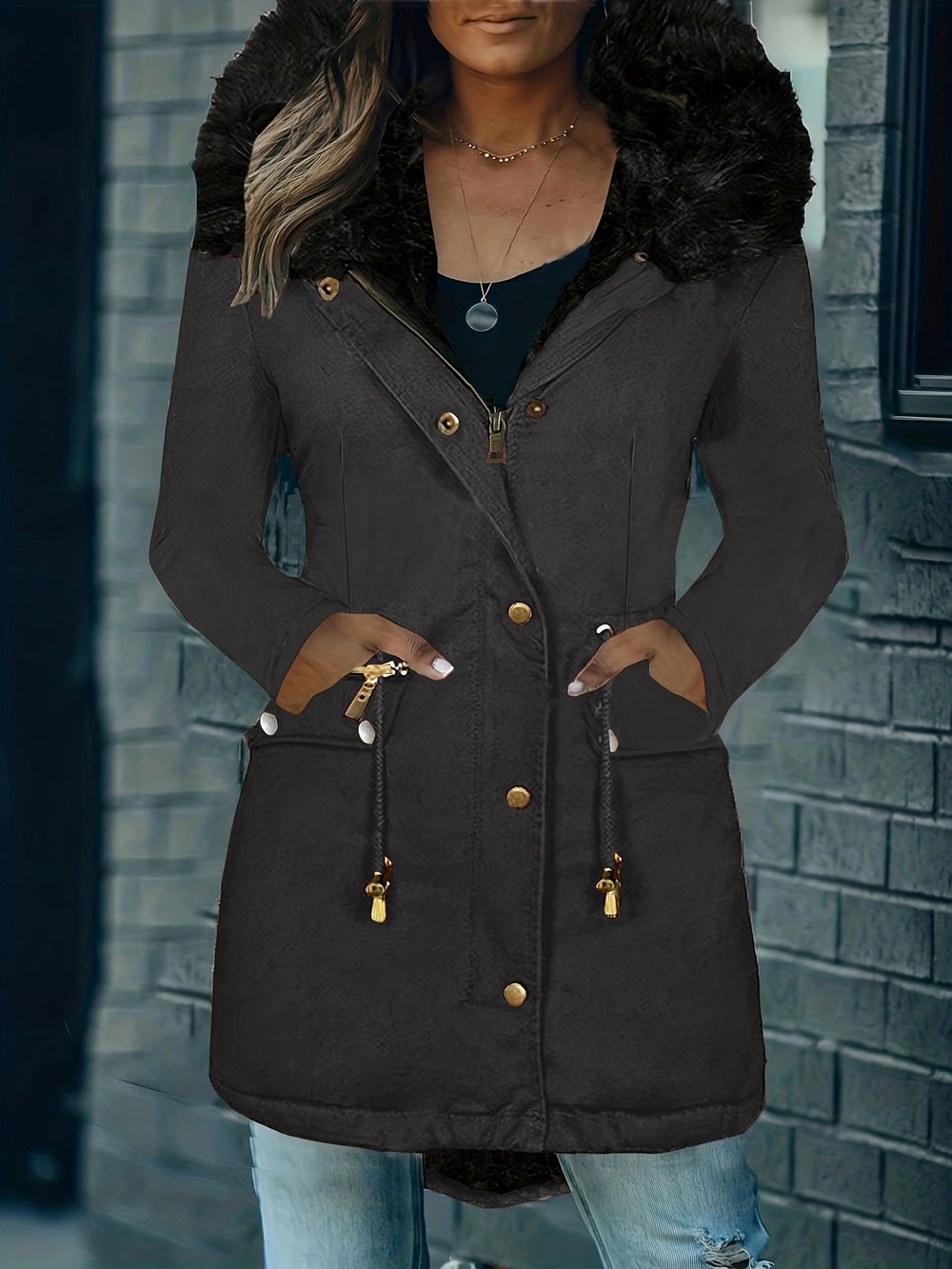 Annabel | Women's Fuzzy Winter Jacket Warm Coat