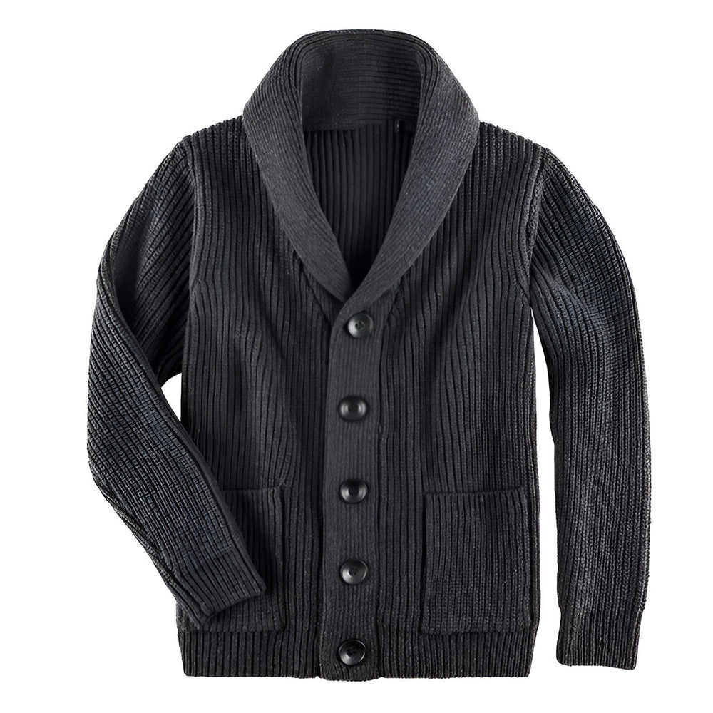 Aurelian | Men's V Neck Cable Knit Cardigan Sweater