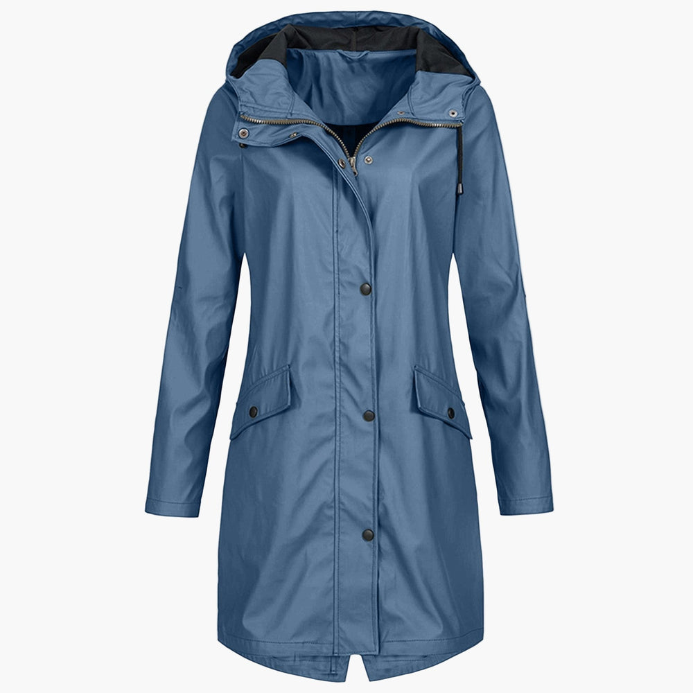 Bettina | Women's Long Hooded Rain Jacket