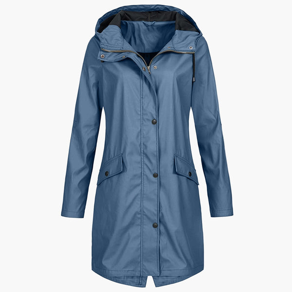 Bettina | Women's Long Hooded Rain Jacket