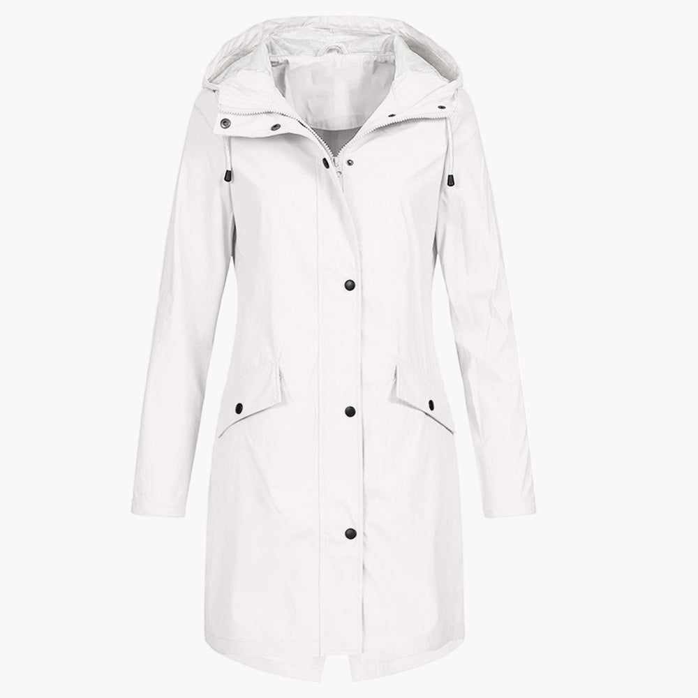 Bettina | Women's Long Hooded Rain Jacket