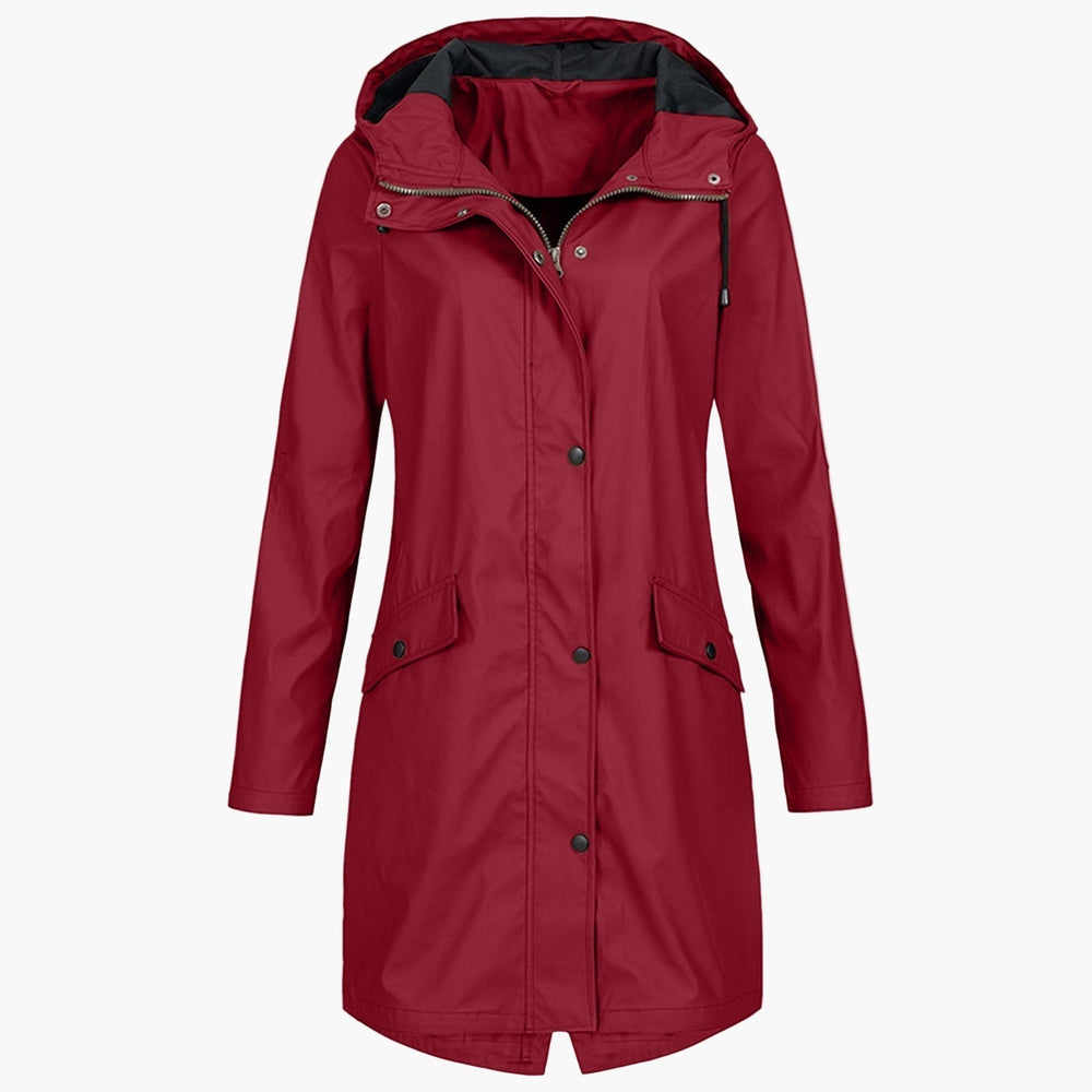 Bettina | Women's Long Hooded Rain Jacket