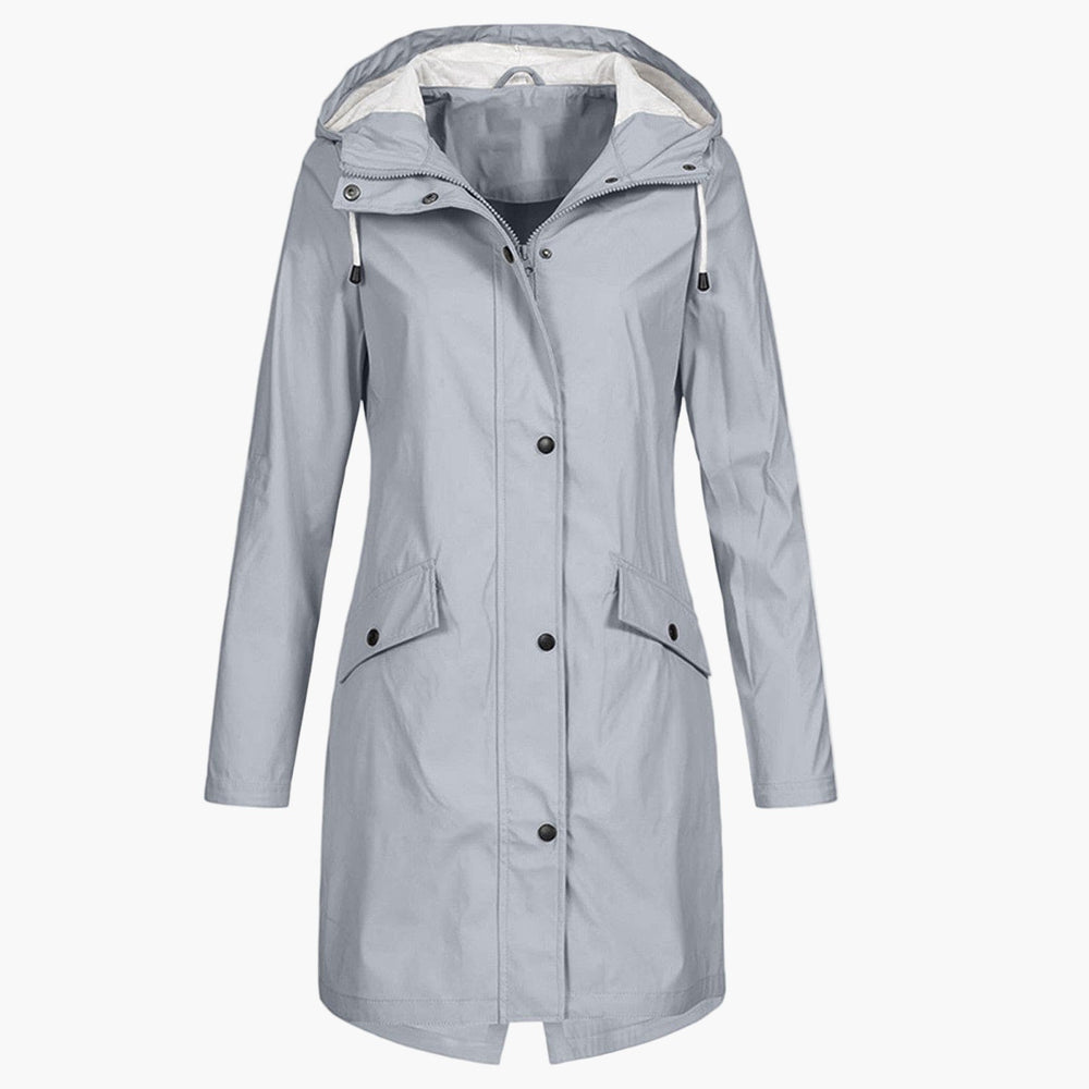 Bettina | Women's Long Hooded Rain Jacket