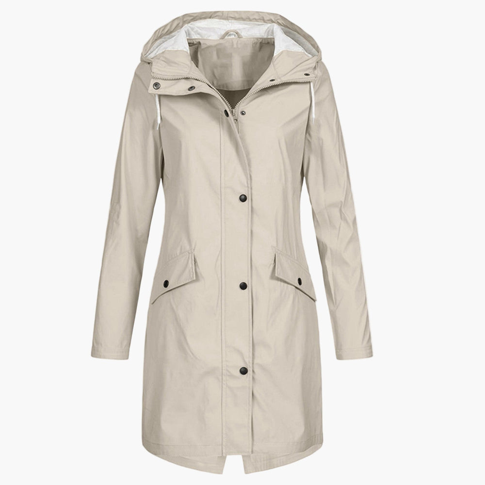 Bettina | Women's Long Hooded Rain Jacket