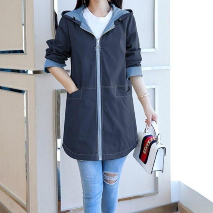 Bridget | Women's Zip up Hooded Rain Jacket