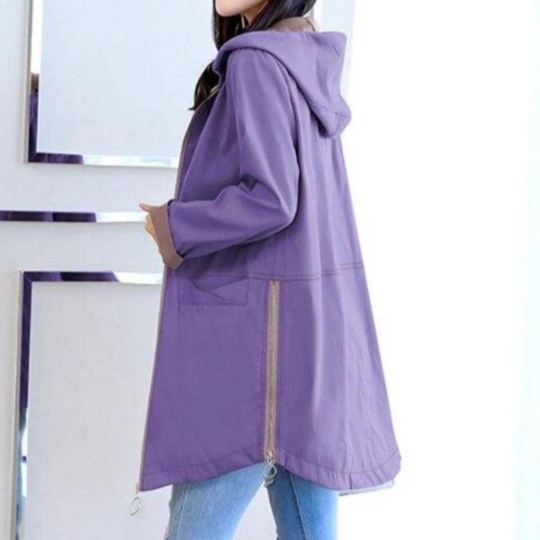 Bridget | Women's Zip up Hooded Rain Jacket