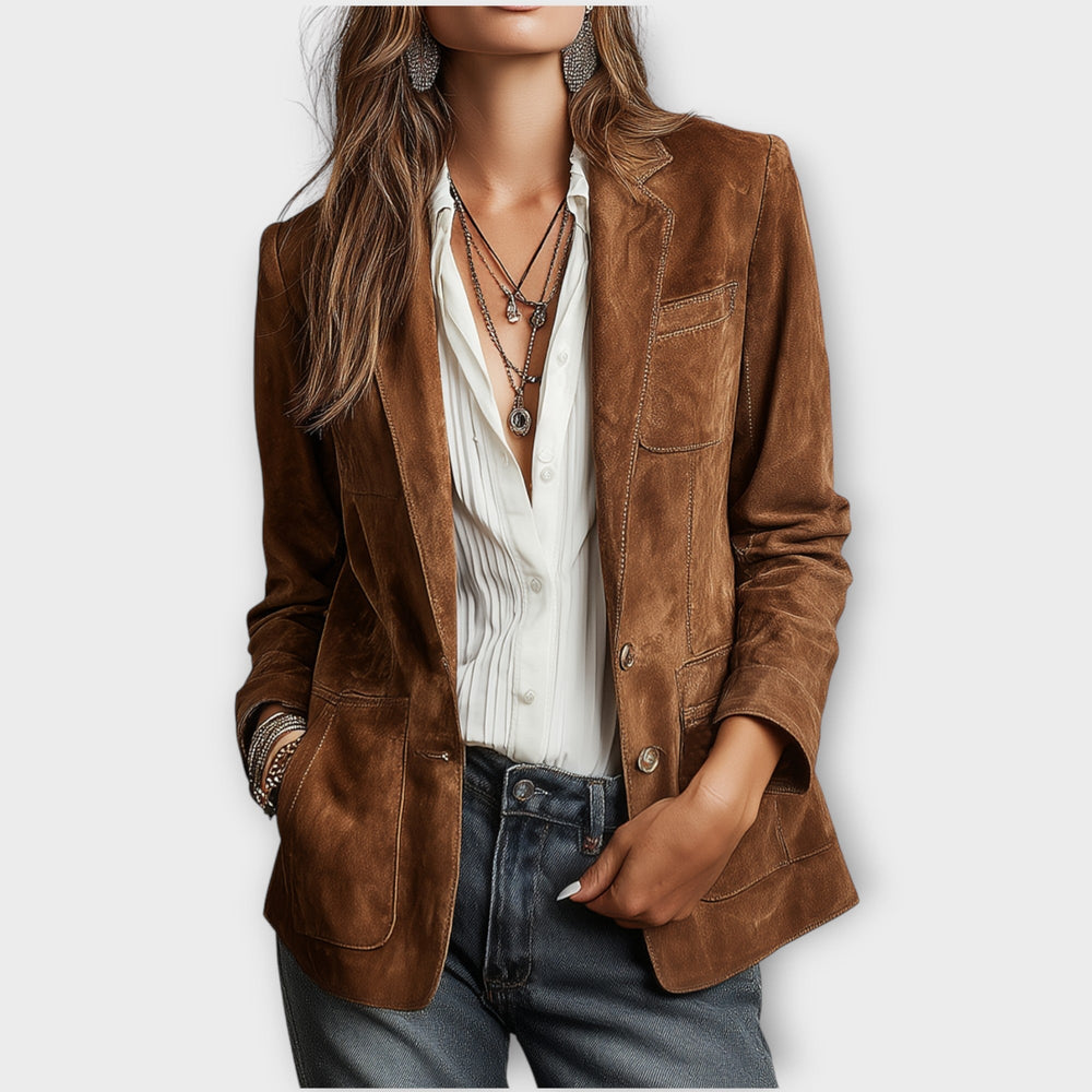 Carolina | Women's Suede Blazer Tailored Fitted