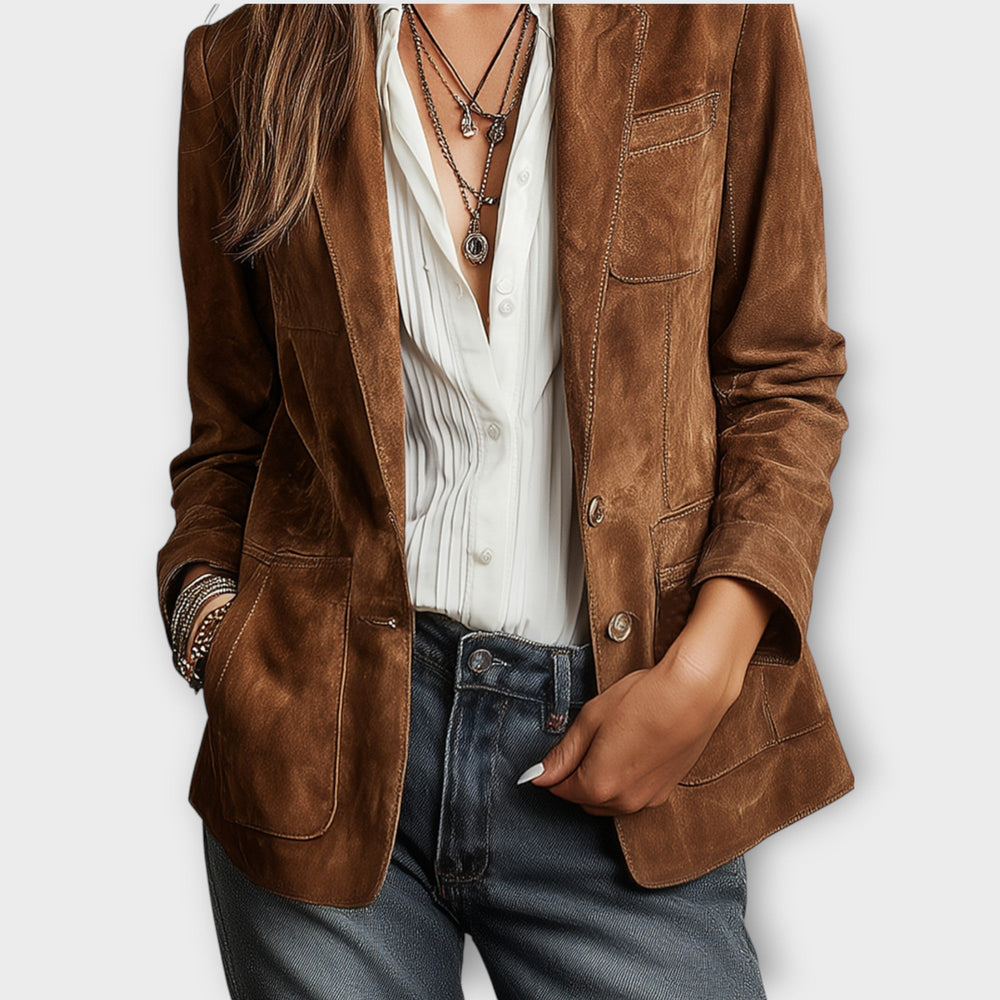 Carolina | Women's Suede Blazer Tailored Fitted