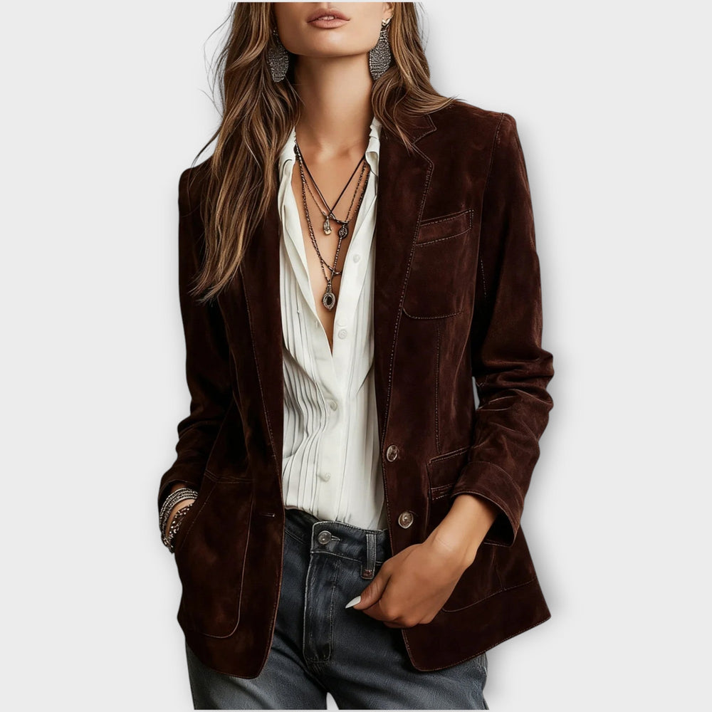 Carolina | Women's Suede Blazer Tailored Fitted