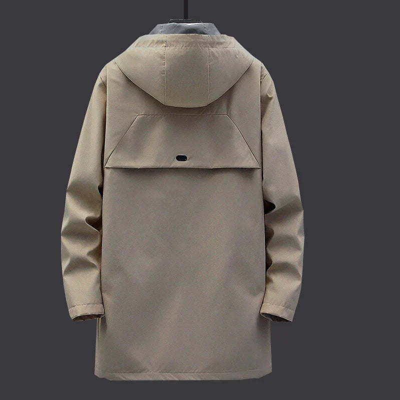 Cedric | Men's Long Hooded Rain Jacket Waterproof