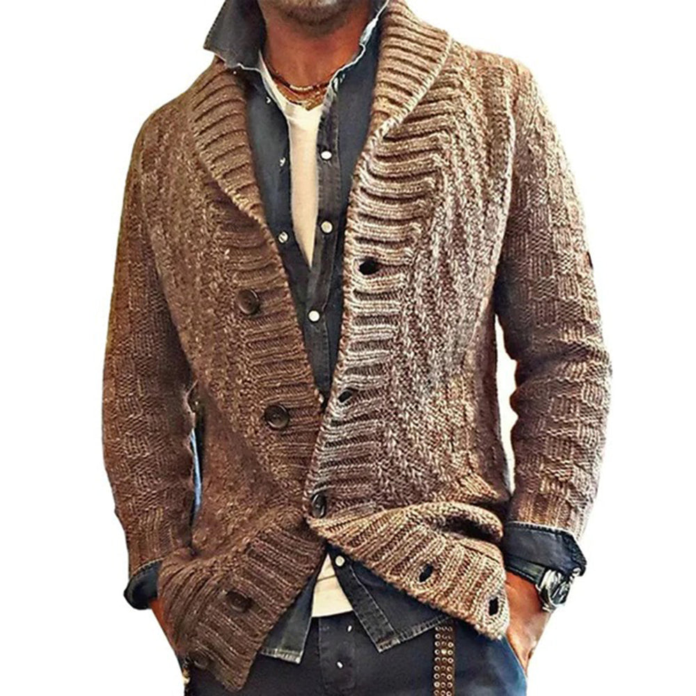Dashiell | Men's Chunky Cable Knit Cardigan Sweater