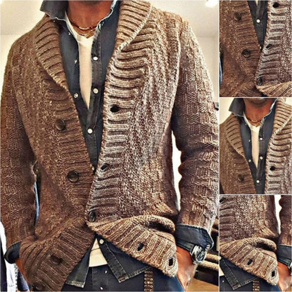 Dashiell | Men's Chunky Cable Knit Cardigan Sweater